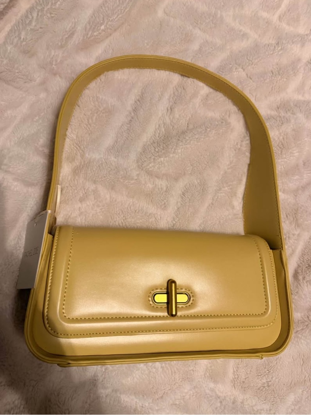 Butter yellow shoulder purse